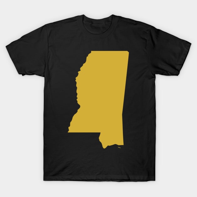 Messissippi state map T-Shirt by Wordandart